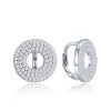 MINET JMAS0314SE00 - MINET Luxusní kruhové stříbrné náušnice s bílými zirkony