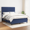 Box spring postel s matrací modrá 140x200 cm textil 3142103