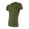 Sensor Merino Wool Active pánské krátký rukáv velikost XXL barva safari