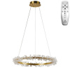 NEDES J6330/C Závesné krištálové LED svietidlo 40W, 3000K-6500K, 2600lm, IP20, DO, stmiev., mosadz/bronz