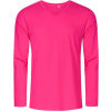 PROMODORO 1460 XO / Pánske tričko s dlhým rukávom a výstrihom do V - bright rose S