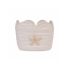CHILDHOME Kôš na hračky Kvetina Off White 30x20x15 cm