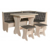 Casarredo Jedálenský rohový SET CORNER dub sonoma/látka