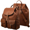 Impex Veľký Batoh s chlopňou Buffalo pull-up vintage koža 35×45×23 cm, hnedá Veľkosť: UNI