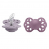 Bibs anatomické cumlíky silikón 2 ks 0-6 mesiacov Infinity Fossil-grey-mauve