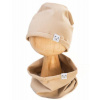 Čiapka s nákrčníkom bavlna, Little Bear, Baby Nellys, cappuccino, 86/92 (18-24m)