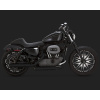 Vance & Hines Čierny Vance & Hines výfuk EC TWIN SLASH BLACK SLIP-ONS pre Harley Davidson