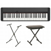 Klávesnica Casio CTS1BK (CASIO CT-S1 BK KLÁVESNICA S KLASICKÝMI CASIO ZVUKY + X STAND + LAVICE)