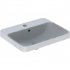 Geberit VariForm - Umývadlo zápustné 550x450 mm, s prepadom, otvor na batériu, biela 500.740.01.2