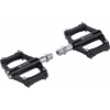 pedály FORCE GRIT hliníkové, prům. ložiska, černé