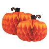 Dekorácia Tekvice (2 ks), papierová, závesná 30 x 23 cm a 25 x 20 cm, Halloween