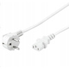 PremiumCord Kabel síťový 230V k počítači 2m bílý kpsp2w