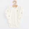 Dojčenské body s dlhým rukávom z organickej bavlny New Baby Olivy Béžová 74 (6-9m)