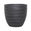 Keramický kvetináč ANGLE Couple Grey 24/23cm, antracitová Farba: Antracitová