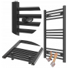 Kúpeľňový radiátor vodný Granitan 322 W 500 x 800 mm čierny
