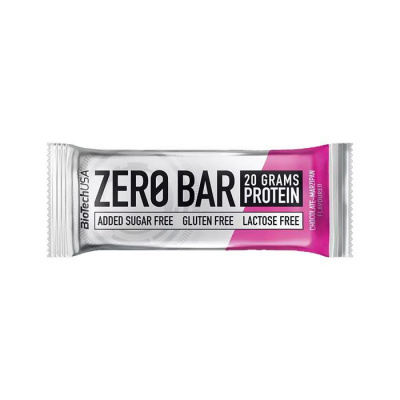 Proteínová tyčinka, bezlepková, 50g, BIOTECH USA "Zero Bar", čokoláda-marcipán
