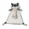 BabyOno mazlík přítulníček s príveskom na cumlík Racoon Rocky Mýval čierno biely