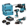 Makita Makita AKU sada DDF484+DGA504+DHR243 Li-ion LXT + 2x 18V/5,0Ah v Makpacu DLX3195JX1