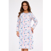 Cornette Noční košile Hanahh Bielo-ružová S