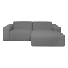 Sivá rohová pohovka (pravý roh) Roxy – Scandic