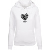 Ladies Leopard Heart Heavy Hoody S