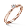 Minerva | Zásnubný prsteň so stredovým diamantom 0.085 ct, ružové zlato