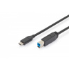 DIGITUS Digitus AK-300149-018-S USB kábel USB 2.0 1,8 m USB C USB B Čierna (AK-300149-018-S)