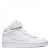 Nike Court Borough Mid 2 Big Kids' Shoe Triple White 4 (36.5)