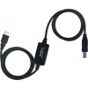 PremiumCord ku2rep20ab USB 2.0 repeater a propojovací A/M - B/M, 20m, černý