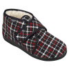Dámske zateplené papuče karo