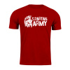 DRAGOWA krátke tričko spartan army Aristón, červená 160g/m2 - L
