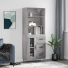 Vysoká skrinka sivý dub sonoma 69,5x34x180 cm spracované drevo-ForU-3189507