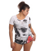 Yakuza dámske tričko Floating Curved Crew Neck GSB 25114 white Farba: biela, Veľkosti dámske: S