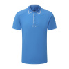 Slazenger Men's Tennis Short Sleeve Performance Polo Shirt Blue L