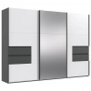 MID.YOU SKRIŇA S POS. DVER. – HOR.VED, grafitová, biela, 300/216/65 cm - Online Only spálne - 001787084102