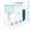 Sklenená filtračná kanvica Wessper D2 BOROSILICATE 3l mätová + 4x filter