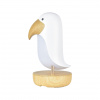 Rabbit and Friends Detská lampa s bluetooth reproduktorom Vtáčik Biely