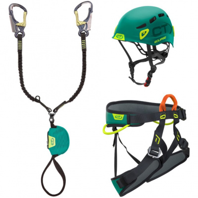 Climbing Technology VF Kit Plus E-Compact Green/Anthracite pánský set