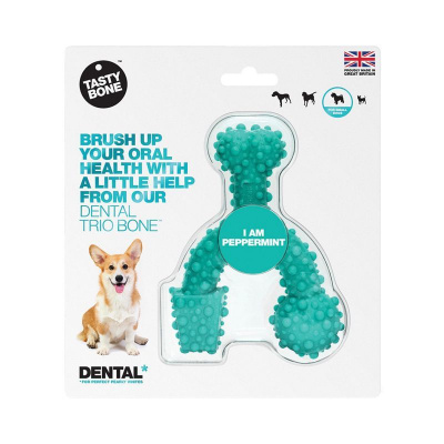 TASTY BONE Dental trio kostička nylonová pre malých psov Peppermint