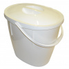 Vedro s vekom oválne 12L biele