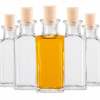 Fľaše SuperButelki Quadra 100 ml 4x11 cm priehľadné 10 kusov