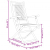 vidaXL Skladacie záhradné stoličky 2 ks 53x66x99 cm bambus - Hnedá - 42731-184223