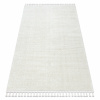 Eoshop Koberec SEVILLA PC00B pruhy bílá - střapce, Berber, Maroko, Shaggy (Velikost: 80x150 cm)