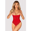 Červené open-bra body Ingridia