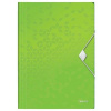 Doska s gumičkou, PP, A4, LEITZ Wow, zelená