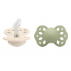 Bibs anatomické cumlíky silikón 2 ks 0-6 mesiacov Infinity Ivory-sage