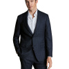 Charles Tyrwhitt Ultimate Performance Check Suit Jacket — Steel Blue - Slim fit | 54 | Štandardné
