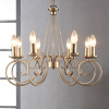 Luster Lindby Marnia, 8 svetiel, Ø 53 cm, starožitná mosadz, E14 - 9621016