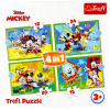 TREFL Mickeyho klbko: S priateľmi 4v1 12,15,20,24 dielov
