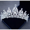 Naishide Jewelry Vysoká postriebrená kryštálová korunka do vlasov